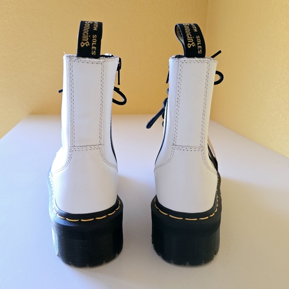 Doc Dr. Martens Women's Jadon Leather Lace Up Ankle Boots White Size US 6L/ 5M - Picture 4 of 16